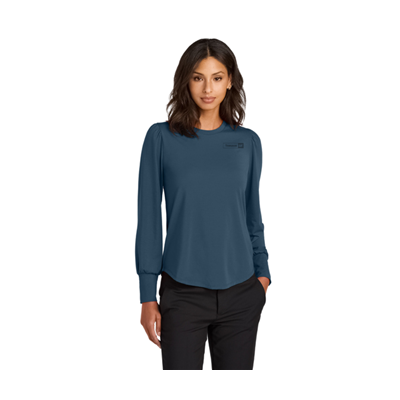 TM102 • Mercer+Mettle® Women’s Stretch Jersey Long Sleeve Blouson Top